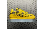 (Free Shipping)Louis Vuitton LV Trainer Sneaker Damier Pop Yellow