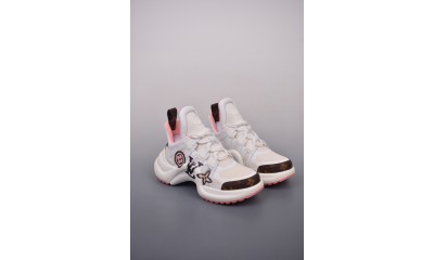 (Free Shipping)Louis Vuitton Archlight Sneaker Pink White