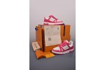 (Free Shipping)Louis Vuitton Trainer Low White Fuchsia  1AA6WJ / 1AA6WH / 1AA6WP