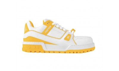 (Free Shipping)Louis Vuitton Trainer Maxi Grey Yellow