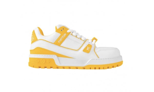 (Free Shipping)Louis Vuitton Trainer Maxi Grey Yellow