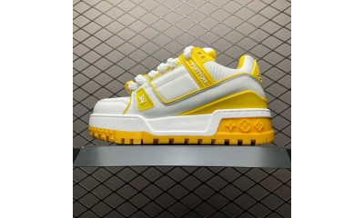 (Free Shipping)Louis Vuitton Trainer Maxi Grey Yellow