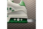 (Free Shipping)Louis Vuitton LV Trainer Yayoi Kusama Green White