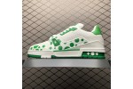 (Free Shipping)Louis Vuitton LV Trainer Yayoi Kusama Green White