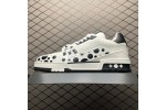 (Free Shipping)Louis Vuitton LV Trainer Yayoi Kusama Black White