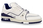 (Free Shipping)Louis Vuitton Trainer Marine WHITE/NAVY/GREY 1ABNIL