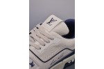 (Free Shipping)Louis Vuitton Trainer Marine WHITE/NAVY/GREY 1ABNIL