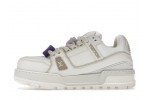 (Free Shipping)Louis Vuitton LV Trainer Maxi White