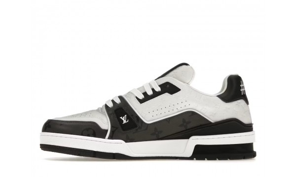 (Free Shipping)Louis Vuitton LV Trainer #54 Black White