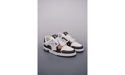 (Free Shipping)Louis Vuitton LV Trainer #54 Black White