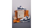 (Free Shipping)Louis Vuitton Trainer #54 Signature Blue White