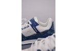 (Free Shipping)Louis Vuitton Trainer #54 Signature Blue White