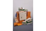 (Free Shipping)Louis Vuitton LV Trainer Damier White Green