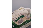 (Free Shipping)Louis Vuitton LV Trainer Damier White Green