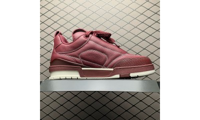 (Free Shipping)Louis Vuitton LV Skate Sneaker Bordeaux Red