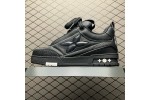 (Free Shipping)Louis Vuitton LV Skate Sneaker Black 1ABZ5D