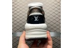 (Free Shipping)Louis Vuitton RUN 55 WMS WHITE/BROWN/BLACK 1AASDF