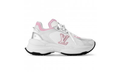 (Free Shipping)Louis Vuitton RUN 55 WMS White Pink 1ABVI5