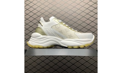 (Free Shipping)Louis Vuitton RUN 55 WMS Yellow 1ABHQZ