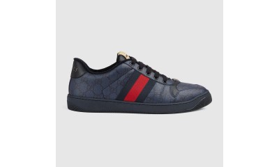 (Free Shipping)Gucci Screener GG Canvas blue 763525 FACMI 8443