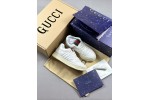 (Free Shipping)Gucci Re-Web Leather Sneakers White 786186 AADJ9 9097