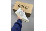 (Free Shipping)Gucci Re-Web Leather Sneakers White 786186 AADJ9 9097