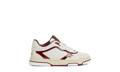 (Free Shipping)Gucci Re-Web Leather Sneakers Ebony 785728 AADKA 9570