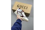 (Free Shipping)Gucci Re-Web Leather Sneakers Ebony 785728 AADKA 9570