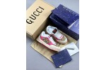 (Free Shipping)Gucci Re-Web Leather Sneakers Red 785452 AADHW 9563