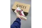 (Free Shipping)Gucci Re-Web Leather Sneakers Red 785452 AADHW 9563