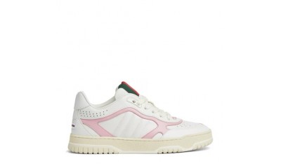 (Free Shipping)Gucci Re-Web Leather Sneakers Pink 785728 AADRT 9078