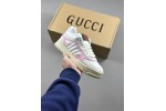 (Free Shipping)Gucci Re-Web Leather Sneakers Pink 785728 AADRT 9078