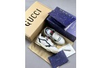 (Free Shipping)Gucci Re-Web Leather Sneakers Black 807059 AADPM 9055