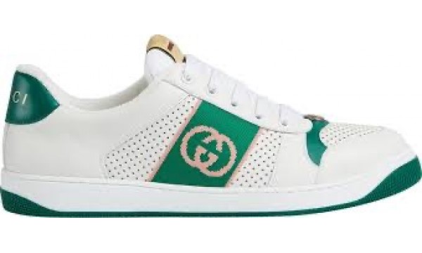 (Free Shipping)Gucci Screener 'Interlocking G - White Green