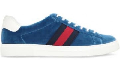 (Free Shipping)Gucci Ace 'Blue Velvet'