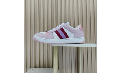 (Free Shipping)Gucci Wmns Screener Sneaker GG Monogram - Pink 677423-HVKI0-9090