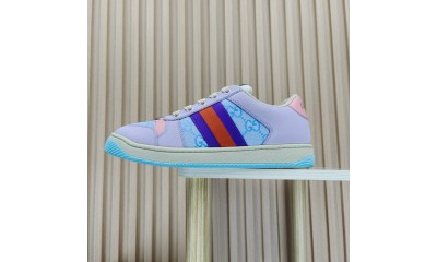 (Free Shipping)Gucci Wmns Screener GG Sneakers 'Purple Multi'  741575-9SFR0-8480