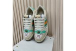 (Free Shipping)Gucci Wmns Screener GG Crystals - Beige Green Orange 732193-FABH2-9178