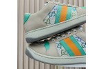 (Free Shipping)Gucci Wmns Screener GG Crystals - Beige Green Orange 732193-FABH2-9178