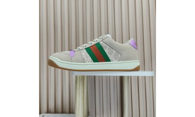 (Free Shipping)Gucci Wmns Screener 'GG Crystals - Purple Green Red' 705051-UULG0-9683