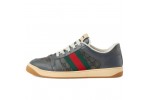 (Free Shipping)Gucci Screener Low-Top Sneakers 'Grey Green Red 749622-FAB3X-8746