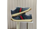 (Free Shipping)Gucci Screener Low-Top Sneakers 'Grey Green Red 749622-FAB3X-8746