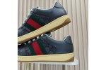 (Free Shipping)Gucci Screener Low-Top Sneakers 'Grey Green Red 749622-FAB3X-8746