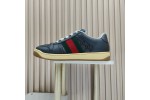 (Free Shipping)Gucci Screener Low-Top Sneakers 'Grey Green Red 749622-FAB3X-8746