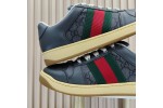 (Free Shipping)Gucci Screener Low-Top Sneakers 'Grey Green Red 749622-FAB3X-8746