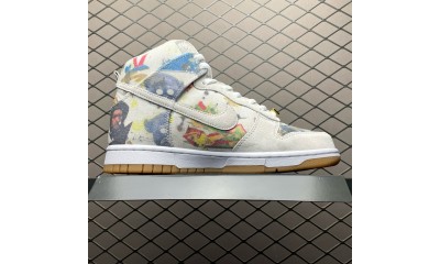 (Free Shipping)Nike SB Dunk High Supreme Rammellzee FD8779-100