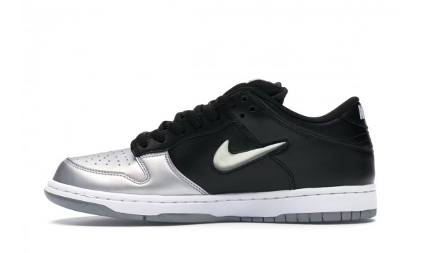 (Free Shipping)Nike SB Dunk Low Supreme Jewel Swoosh Silver CK3480-001