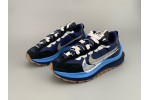 (Free Shipping)Sacai x Nike VaporWaffle Sesame and Black Blue Silver DD1875-700