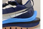 (Free Shipping)Sacai x Nike VaporWaffle Sesame and Black Blue Silver DD1875-700