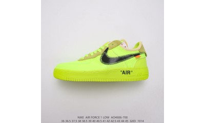 (Free Shipping)Nike Air Force 1 Low Off-White Volt AO4606-700